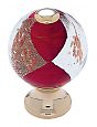JVJ Hardware Murano 1-3/16" (30mm) Gold and Silver Flecked Glass Cabinet Knob (24kt Gold Plated/Red)