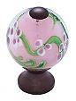 JVJ Hardware Murano 1-3/16" (30mm) Flower Glass Cabinet Knob (Old World Bronze/Pink)