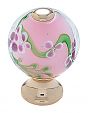 JVJ Hardware Murano 1-3/16" (30mm) Flower Glass Cabinet Knob (24kt Gold Plated/Pink)