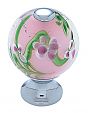 JVJ Hardware Murano 1-3/16" (30mm) Flower Glass Cabinet Knob (Polished Chrome/Pink)