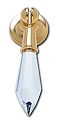 JVJ Hardware Pure Elegance II 2-7/8" (73mm) Crystal Cabinet Pendant Pull (24kt Gold Plated/Crystal)
