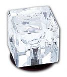 JVJ Hardware Pure Elegance II 1-1/4" (32mm) Square Crystal Cabinet Knob (Old World Bronze/Crystal)