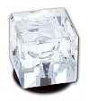 JVJ Hardware Pure Elegance II 1-1/4" (32mm) Square Crystal Cabinet Knob (Old World Bronze/Crystal)