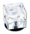JVJ Hardware Pure Elegance II 1-1/4" (32mm) Square Crystal Cabinet Knob (Oil Rubbed Bronze/Crystal)