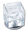 JVJ Hardware Pure Elegance II 1-1/4" (32mm) Square Crystal Cabinet Knob (Polished Chrome/Crystal)