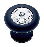 JVJ Hardware Pure Elegance II 1-3/16" (30mm) Crystal Cabinet Knob (Oil Rubbed Bronze/Crystal)