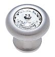 JVJ Hardware Pure Elegance II 1-3/16" (30mm) Crystal Cabinet Knob (Satin Nickel/Crystal)