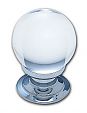 JVJ Hardware Pure Elegance II 1-3/16" (30mm) Crystal Cabinet Knob (Polished Chrome/Crystal)