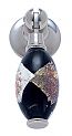JVJ Hardware Murano 2-1/4" (57mm) Glass Pendant Pull (Polished Nickel/Black with Gold and Silver)