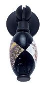 JVJ Hardware Murano 2-1/4" (57mm) Glass Pendant Pull (Oil Rubbed Bronze/Black with Gold and Silver)