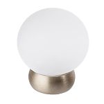 Lewis Dolin 1-1/8" (29mm) Glass Ball Cabinet Knob (Frosted Clear/Brushed Nickel)