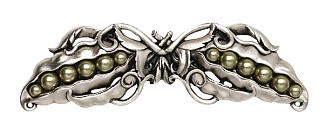 Notting Hill 4-7/8" (124mm) Pearly Peapod Cabinet Pull (Brilliant Pewter)