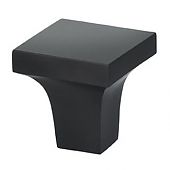 Omnia Ultima II 1-1/2" (38mm) Solid Brass Square Knob (Oil Rubbed Bronze/Black)