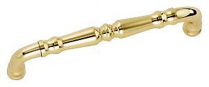 Omnia 5" (128mm) Center-to-Center Traditions Cabinet Pull (Polished Brass)