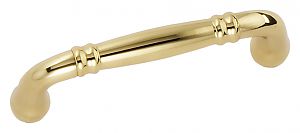 Omnia 3-1/2" (89mm) Center-to-Center Traditions Cabinet Pull (Polished Brass)