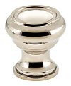 Omnia 1-1/4" (32mm) Traditions Cabinet Knob (Polished Nickel)