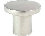 R. Christensen Disc 1-3/32" (28mm) Small Cabinet Knob (Brushed Nickel)