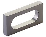 Schaub and Company Cafe 2" (51mm) Center-to-Center Modern Oval Slot Cabinet Pull (Gun Metal)