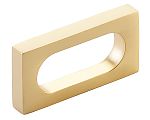 Schaub and Company Cafe 2" (51mm) Center-to-Center Modern Oval Slot Cabinet Pull (Satin Brass)