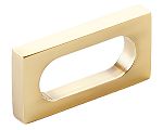 Schaub and Company Cafe 2" (51mm) Center-to-Center Modern Oval Slot Cabinet Pull (Vintage Brass)