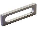 Schaub and Company Cafe 3-1/2" (89mm) Center-to-Center Modern Oval Slot Cabinet Pull (Gun Metal)