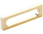 Schaub and Company Cafe 3-1/2" (89mm) Center-to-Center Modern Oval Slot Cabinet Pull (Unlacquered Brass)