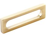 Schaub and Company Cafe 3-1/2" (89mm) Center-to-Center Modern Oval Slot Cabinet Pull (Vintage Brass)