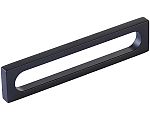 Schaub and Company Cafe 5" (128mm) Center-to-Center Modern Oval Slot Cabinet Pull (Matte Black)