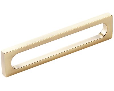 Schaub and Company Cafe 5" (128mm) Center-to-Center Modern Oval Slot Cabinet Pull (Vintage Brass)