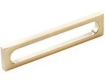 Schaub and Company Cafe 5" (128mm) Center-to-Center Modern Oval Slot Cabinet Pull (Vintage Brass)