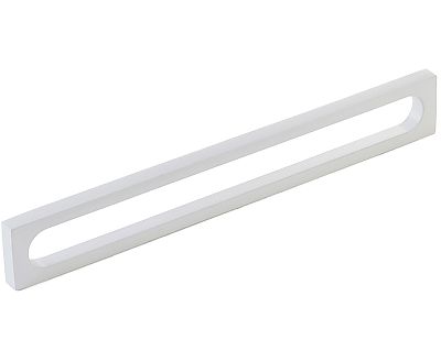 Schaub and Company Cafe 8" (203mm) Center-to-Center Modern Oval Slot Cabinet Pull (Matte White)