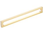 Schaub and Company Cafe 8" (203mm) Center-to-Center Modern Oval Slot Cabinet Pull (Satin Brass)
