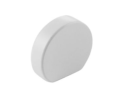 Schaub and Company Cafe 7/8" (22mm) Center-to-Center Modern Oval Cabinet Knob (Matte White)