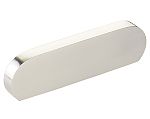 Schaub and Company Cafe 3" (76mm) Center-to-Center Modern Oval Cabinet Pull (Brushed Nickel)