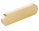 Schaub and Company Cafe 3" (76mm) Center-to-Center Modern Oval Cabinet Pull (Satin Brass)