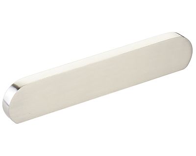 Schaub and Company Cafe 5" (128mm) Center-to-Center Modern Oval Cabinet Pull (Brushed Nickel)