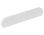 Schaub and Company Cafe 5" (128mm) Center-to-Center Modern Oval Cabinet Pull (Matte White)