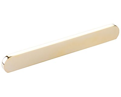 Schaub and Company Cafe 8" (203mm) Center-to-Center Modern Oval Cabinet Pull (Unlacquered Brass)