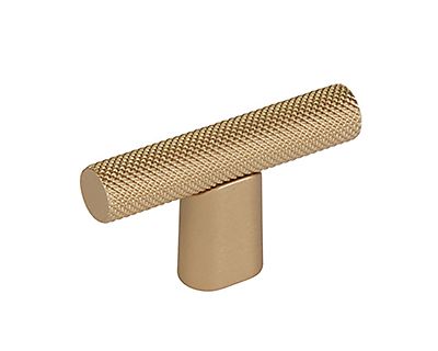 Schaub and Company Monza 2" (51mm) Cabinet T-Knob (Signature Satin Brass)
