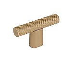 Schaub and Company Monza 2" (51mm) Cabinet T-Knob (Signature Satin Brass)