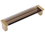 Schaub and Company Positano 5" (128mm) Center-to-Center Cabinet Pull (Signature Satin Brass/Smoke)