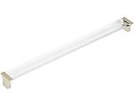 Schaub and Company Positano 12-5/8" (321mm) Center-to-Center Cabinet Pull (Satin Nickel/Clear)