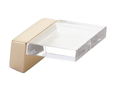 Schaub and Company Positano 1-1/4" (32mm) Cabinet Pull (Signature Satin Brass/Clear)