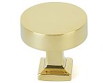 Schaub and Company Haniburton 1-1/4" (32mm) Cabinet Knob (Unlacquered Brass)