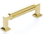 Schaub and Company Haniburton 3-1/2" (89mm) Center-to-Center Cabinet Pull (Unlacquered Brass)