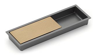 Schaub and Company MODO 6-1/4" (159mm) Recessed Cabinet Pull (Gun Metal/Signature Satin Brass)