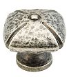 Schaub and Company Siena 1-1/2" (38mm) Square Cabinet Knob (Vibra Nickel)