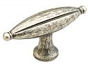 Schaub and Company Siena 2-7/8" (73mm) Large Oval Cabinet Knob (Vibra Nickel)