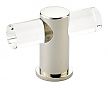 Schaub and Company Lumiere 2" (51mm) Cabinet T-Knob (Clear Acrylic/Polished Nickel)