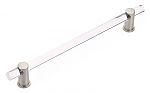 Schaub and Company Lumiere 12" (305mm) Center-to-Center Appliance Pull (Clear Acrylic/Satin Nickel)